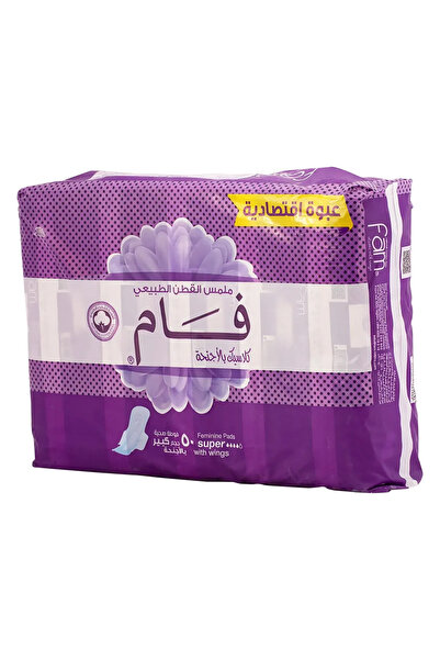 Fam Protect فام كلاسيك سوبر وينجز - 50 فوطة صحية