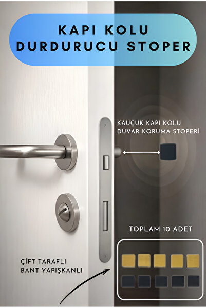 nextbuy Kauçuk Kapı Kolu Tutucu Stoper Cam Pencere Duvar Tutacağı Yapışkanlı ...