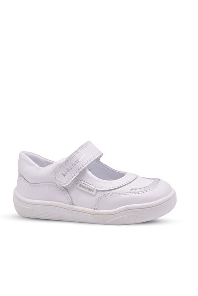 kids A more Liza Girls' Genuine Leather Barefoot White Color Casual Shoes