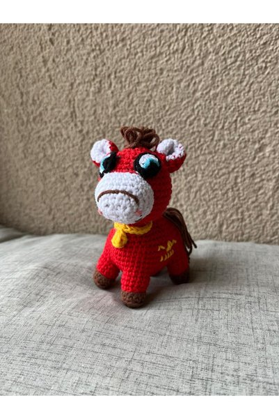 KayNal El Yapımı Amigurumi Ağlayan At Oyuncak – Örgü Dekoratif Figür