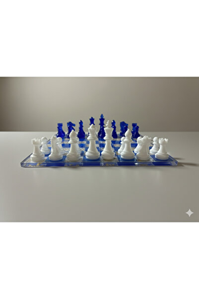 Lumine Glow Atelier El Yapımı Epoksi Reçine Satranç Takımı – Özel Tasarım