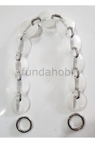 fundahobi Acrylic Bag Handles - with Silver Attachments