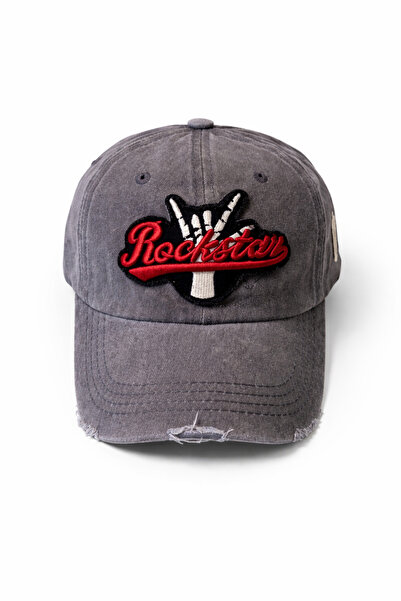 FEEMELS Vintage Look Denim Hat with Embroidery - Unisex Casual Baseball Cap