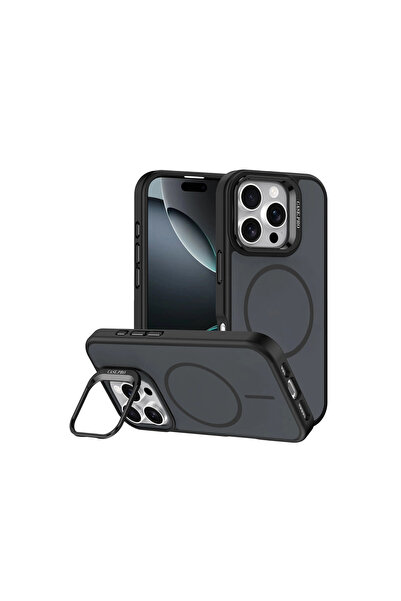 Marsilyan غطاء جوكو آيفون 16 برو ماكس فليكسا ماجسيف - أسود