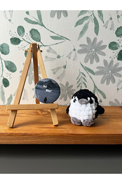 mellysaplush Nihilist Penguen - But Why örgü ve rozet seti