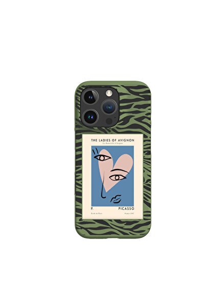 KaffCase غطاء هاتف آيفون 16 برو ماكس من السيليكون الفاخر بنمط الحمار الوحشي