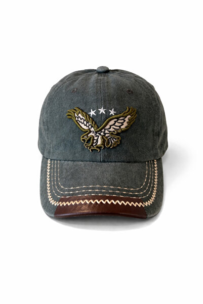 FEEMELS Vintage Look Denim Hat with Embroidery - Unisex Casual Baseball Cap
