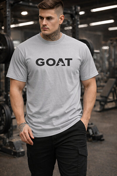 dont quıt Gray T-Shirt 100% Cotton Goat Design