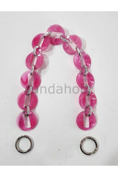 fundahobi Acrylic Bag Handles - with Silver Attachments