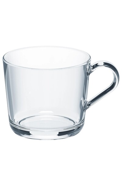 IKEA QUİCK 4 Adet Şeffaf Cam Fincan Hacim 360 ml 4'lü Set Çay Kahve Fincanı Y...