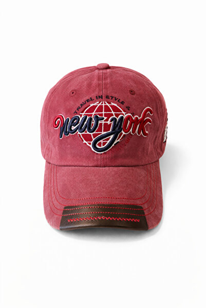 FEEMELS Vintage Look Denim Hat with Embroidery - Unisex Casual Baseball Cap