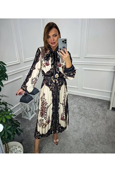 Pulli Collection Satin Fabric Zimmerman Model Dress with Belt Included