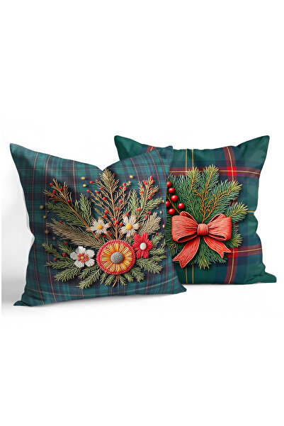 MUN HOME Koki̇na Motifed New Year Patterned Digitally Printed Kirlent Cover S...