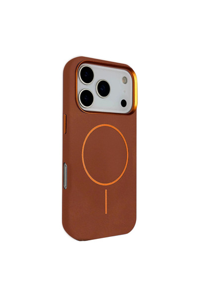 eco port غطاء جلدي لونو من جوكو آيفون 17 برو ماجسيف - بني