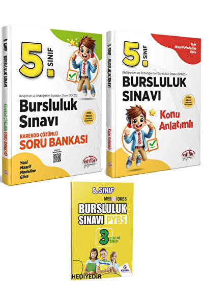 Editör Yayınevi Editör Yayınları 5.Sınıf Bursluluk Sınavı Konu Anlatımlı+Soru...