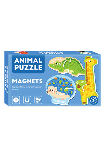 Arkolino Set puzzle magnetic Lumea animalelor, copii, 17 bucati,