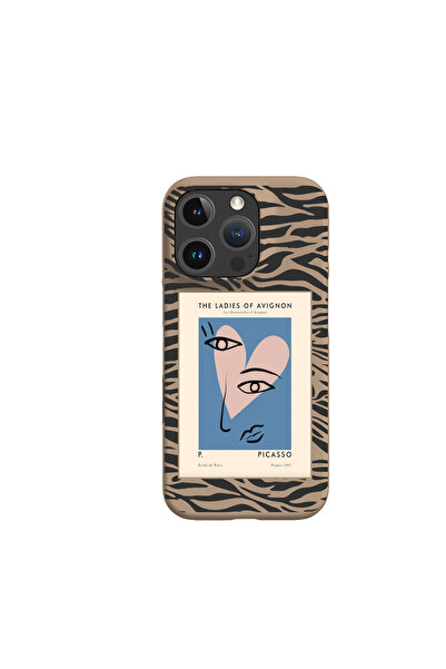 KaffCase غطاء هاتف آيفون 16 برو ماكس من السيليكون الفاخر بنمط الحمار الوحشي