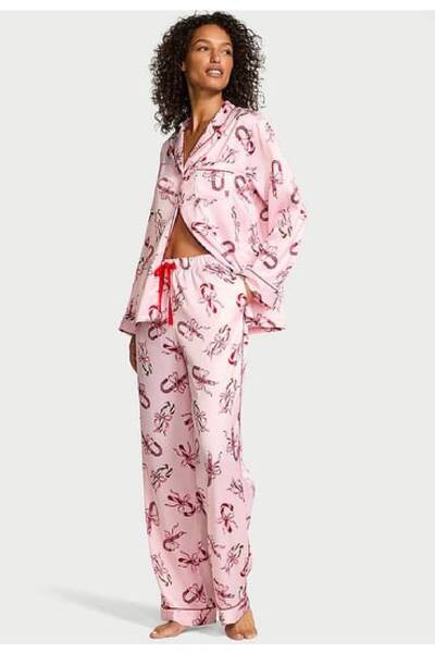 Victoria's Secret Shiny Satin Long Pajama Set St 11254141