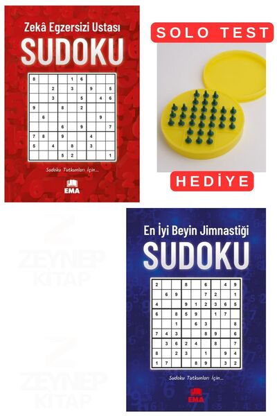 Ema Kitap En İyi Beyin Jimnastiği ve Zeka Egzersizi Ustası Sudoku Seti 2 Kita...