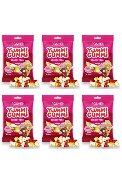 Roshen SET 6 BUCĂȚI - Gummi Gourmet Yogo Bites Pachet 70g