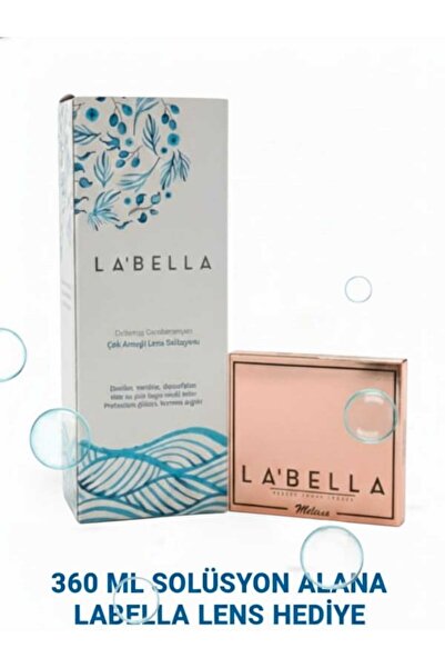Labella 360 ml Çok Amaçlı Lens Solüsyonu + Pixie Gray Lens Hediye