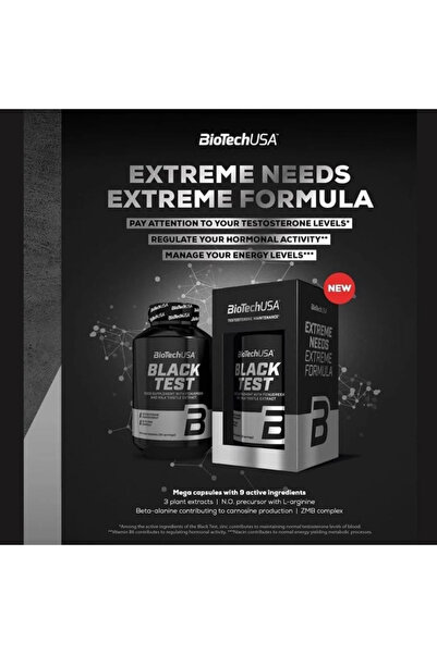 Biotech USA Black Test Beta Alanine Arjinin Zma Niacin 90 capsules