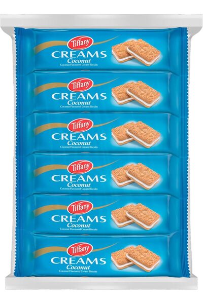 Tiffany بسكويت كريمة جوز الهند 12 × 80 جم