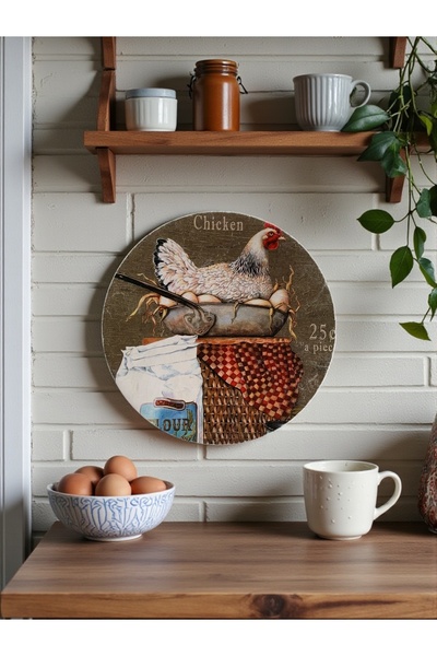 unique florya Διακοσμητικό τοίχου κουζίνας με θέμα το κόκορα και το κοτόπουλο...