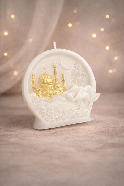 Mumoda Candle House Ramazan Esintisi - Cami Motifli Dekoratif Mum