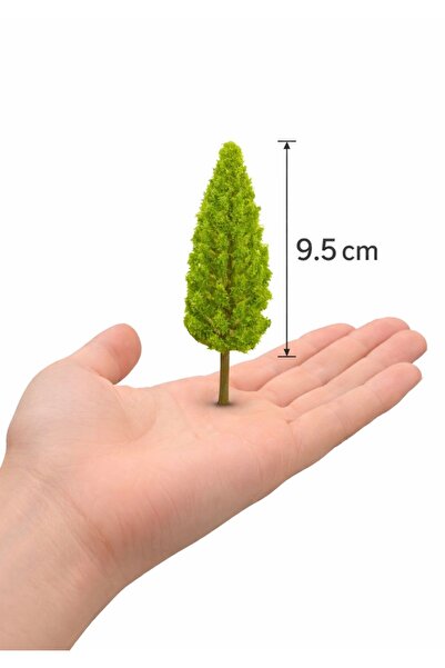 Minyatür Açık Yeşil Çam Ağacı •Teraryum •Diorama Maket •Sukulent Dekoru – (9,5 cm)