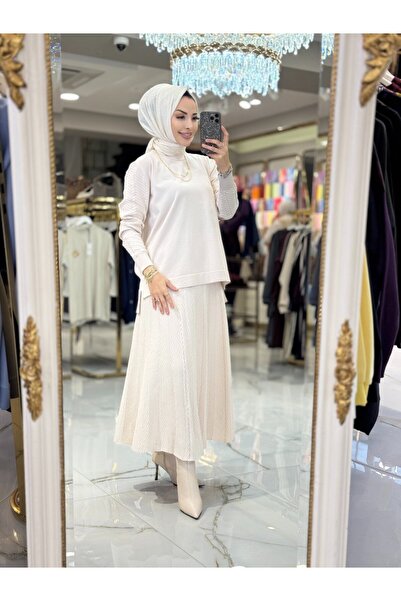 ALANURMODA Balıksırtı Desenli Takım