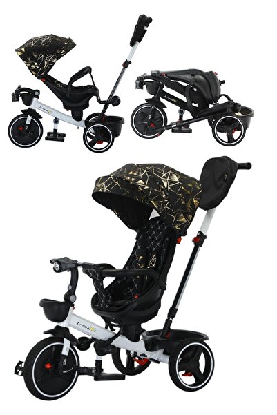 L-Sun Tricicletă Copii, Scaun Reversibil, Pozitie de Somn, Pliabilă, Muzica s...