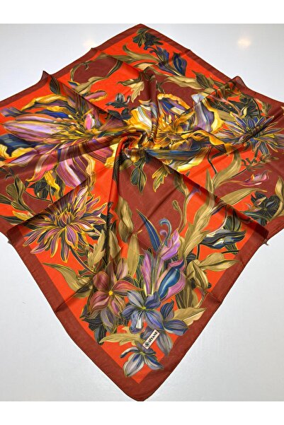 Siyane Κόκκινο κασκόλ με σχέδιο λουλουδιών κάκτου