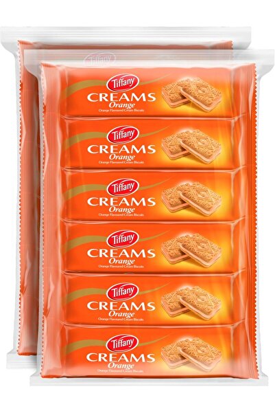 Tiffany بسكويت كريمي بنكهة البرتقال 12 × 80 جم