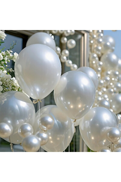 Atom 1 Adet 12 İnç Metalik Balon | Helyum Uyumlu Parlak Lateks Parti & Organi...