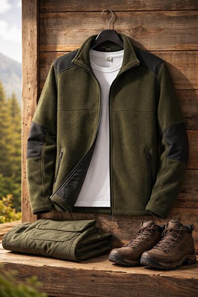 Vatan Tekstil Men's Slim Fit Full Zipper 4-Pocket Stand Collar Softshell Garn...