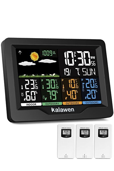 Kalawen Weather Station with 3 Outdoor Sensors