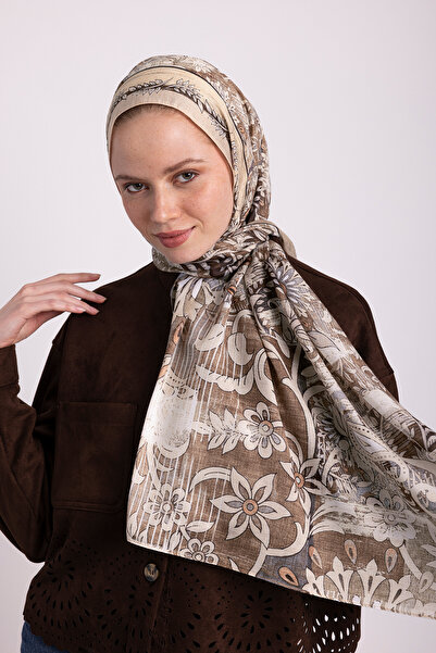 Ayshara Nakkaşın Mührü Collection-Linen Sheet Single-Sided Shawl