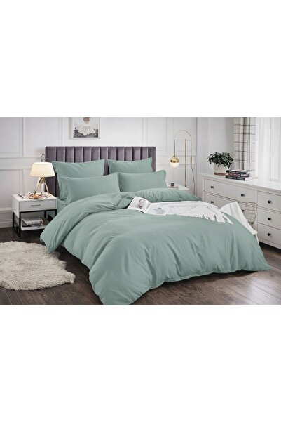 Casa Pucioasa Crepe Bed Linen 6 Pieces, Casa Pucioasa, crepe cotton, mint gre...