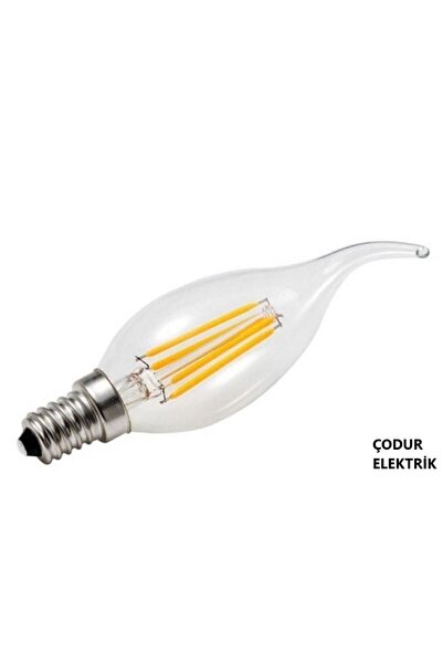 Osaka Light 6w E14 İnce Duylu 2700 Kelvin Sarı Işık Led Flemanlı Kıvrık Buji ...