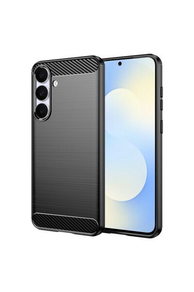 Techsuit Θήκη Samsung Galaxy S25 FE από ανθρακονήματα σιλικόνης, μαύρη