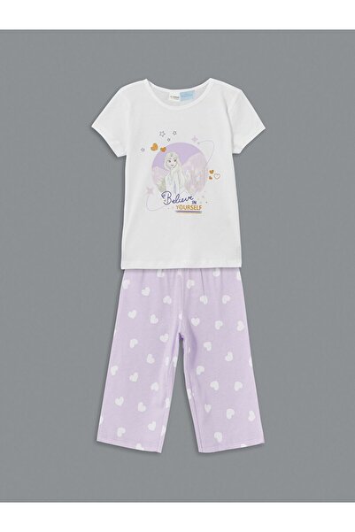 LC Waikiki Crew Neck Printed Girl's Pajama Set