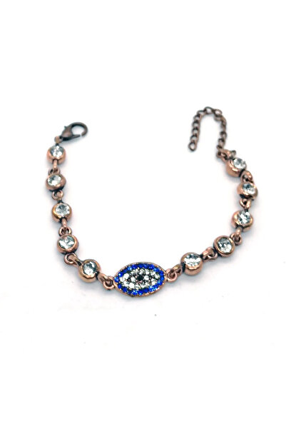 Çelik Antik Bakır Renk Mekik Göz Su Yolu Bileklik