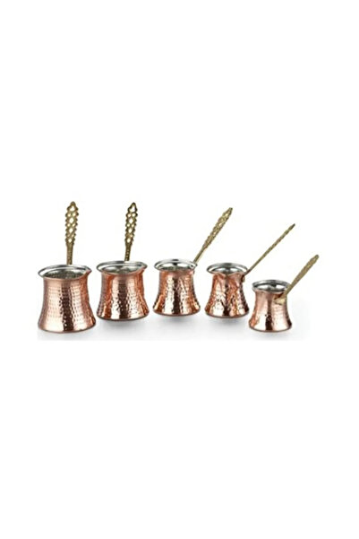 ZÜMHA 5-Piece Copper Coffee Pot Set Suitable for Copper Traditional Turkish C...