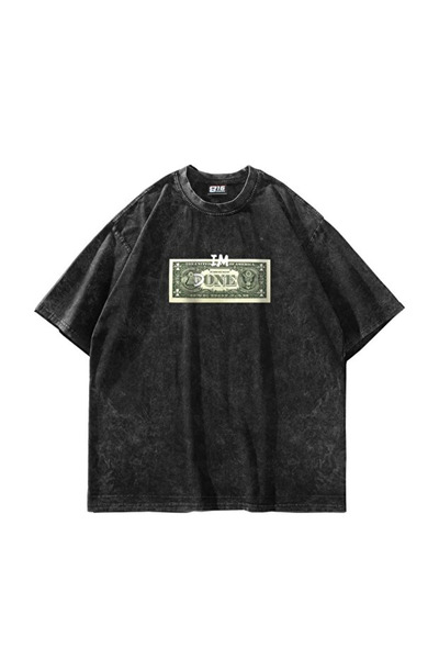 PENTHİLUS Acid-Washed Oversize Unisex T-Shirt - Washed Oversize T-Shirt