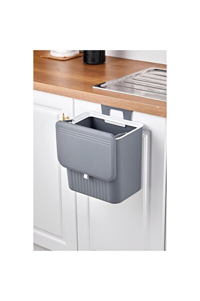 AyrStore 15 Litre Fonksiyonel Kapaklı Banyo Ve Mutfak Tezgahüstü Çöp Kovası D...