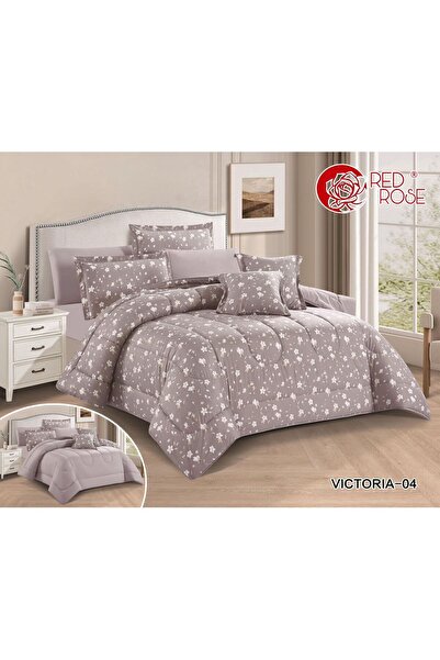 Red Rose VICTORIA Summer Bedspread Set (Double Size, 8 Pieces)