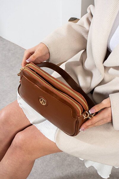 Çanta Trend Γυναικεία τσάντα χιαστί από μαλακό τεχνητό δέρμα πολλαπλών θέσεων