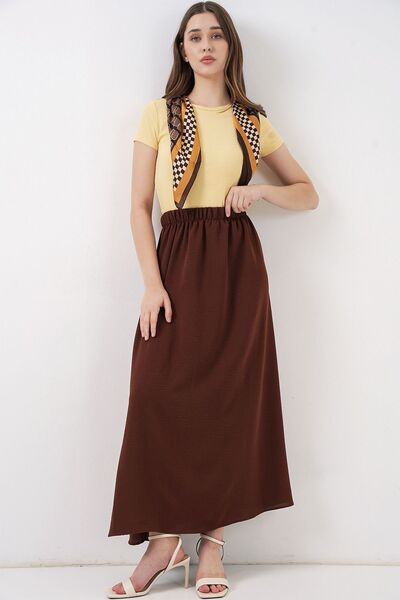 Hiccup Bdart Elastic Waist Maxi Skirt