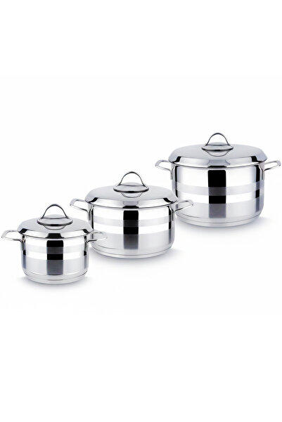 Top Chef Master Steel Induction Base 6 Piece Steel 18/10 Cookware Set